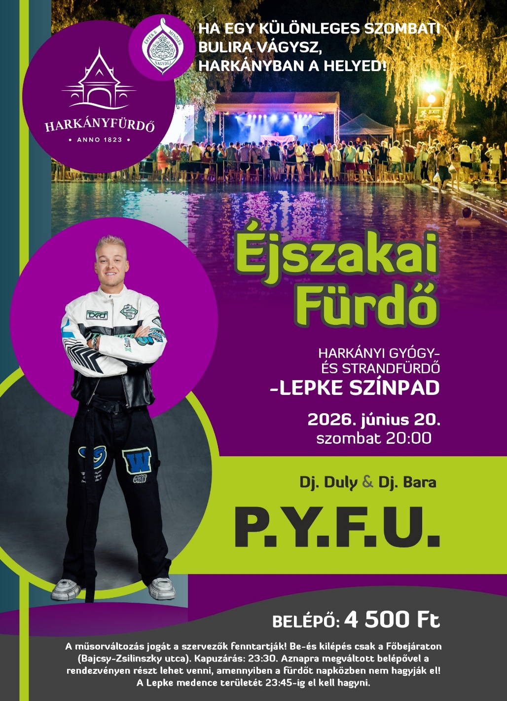 Éjszakai fürdő időpontok