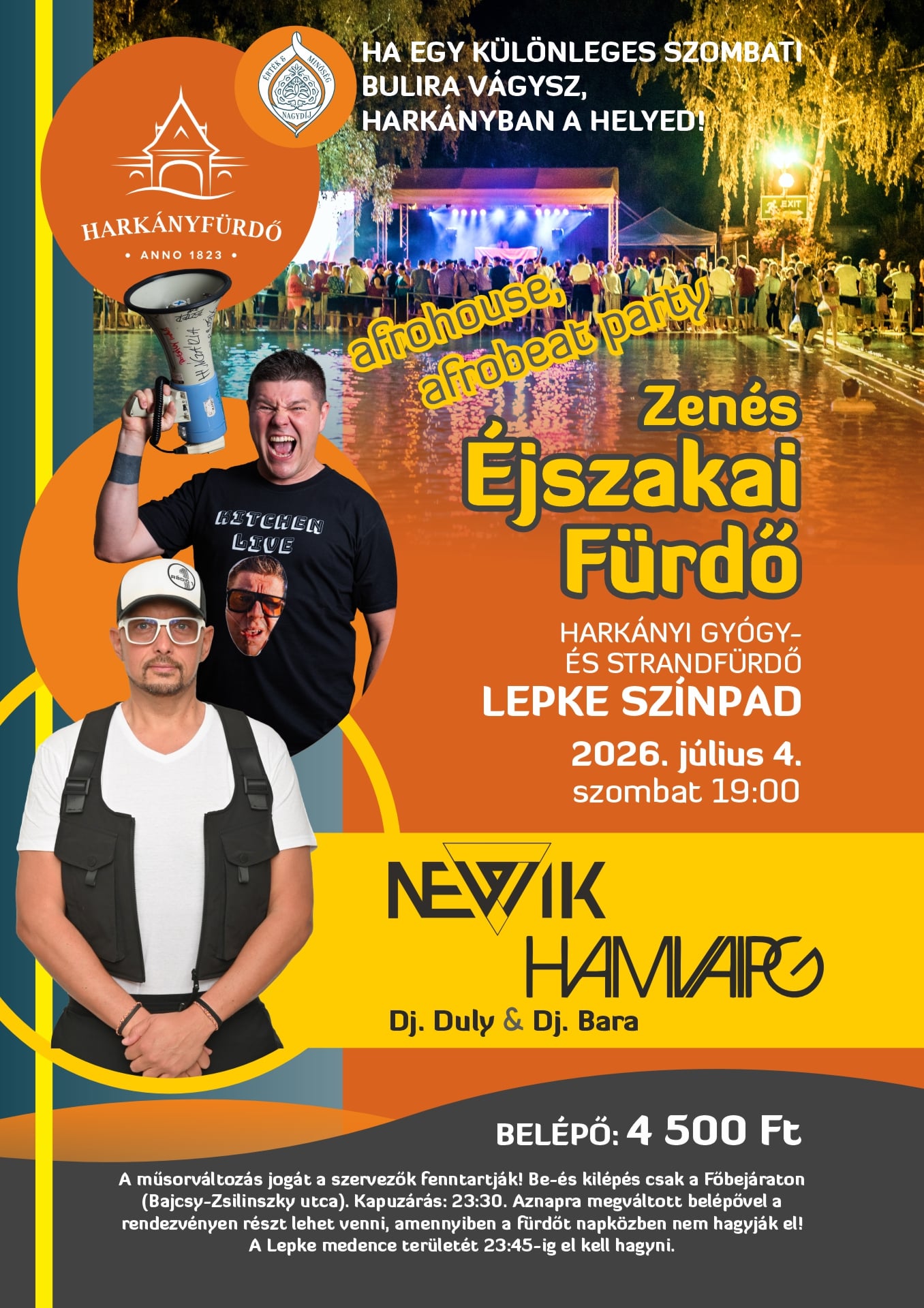 Éjszakai fürdő időpontok